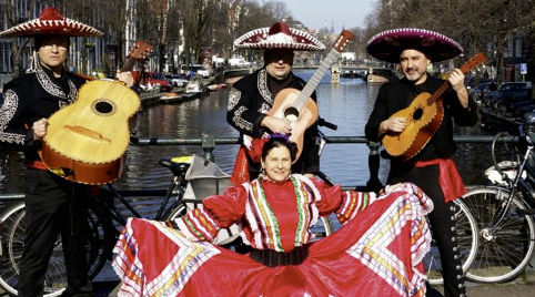 Mexicaanse dansers die in Nederland women